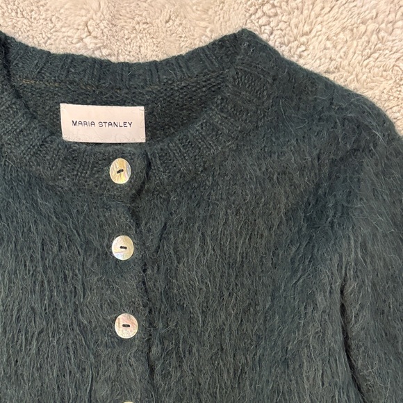 Maria Stanley Brushed Cardi Kelp XS - Picture 6 of 9